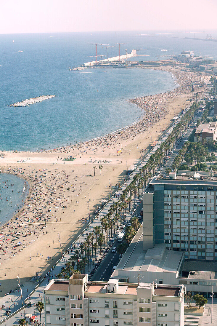 Barceloneta Beaches, Barcelona, Katalonien, Spanien