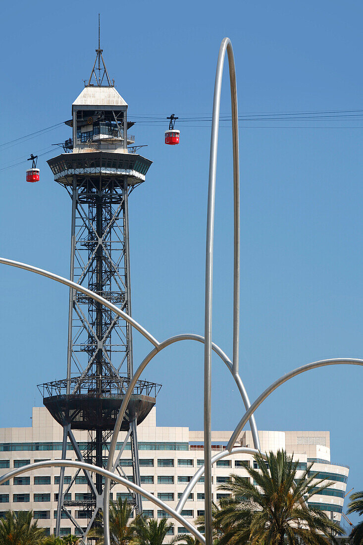 Cablecars, Barcelona, Catalonia, Spain