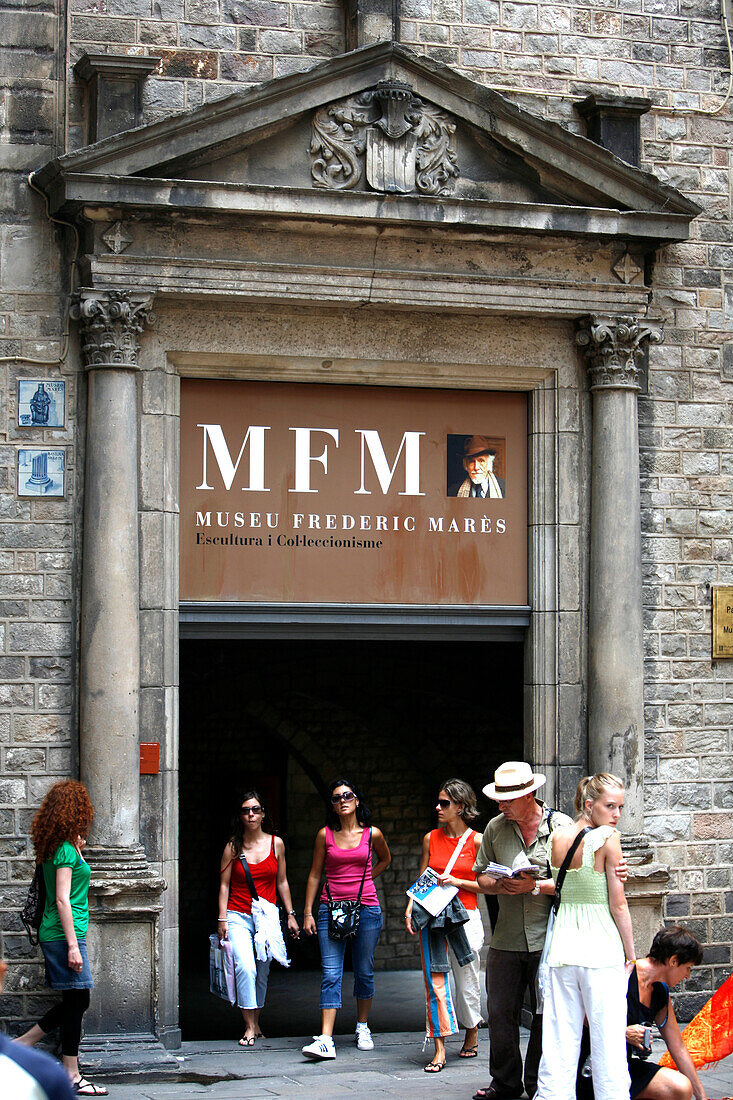 Eingang des Frederic Mares Museum, Barcelona, Katalonien, Spanien
