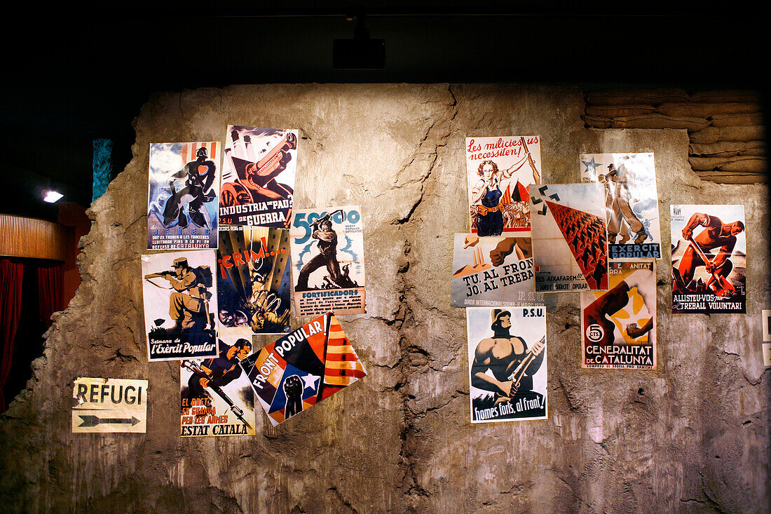 Spanish Civil War Posters, Museu d’Historia de Catalunya , Barcelona, Catalonia, Spain