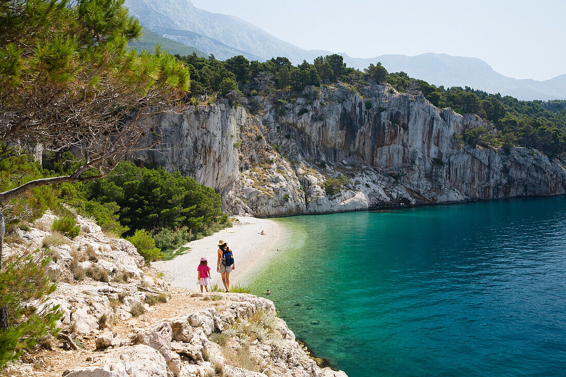 lonely bay near Makarska, Dalmatia, Croatia