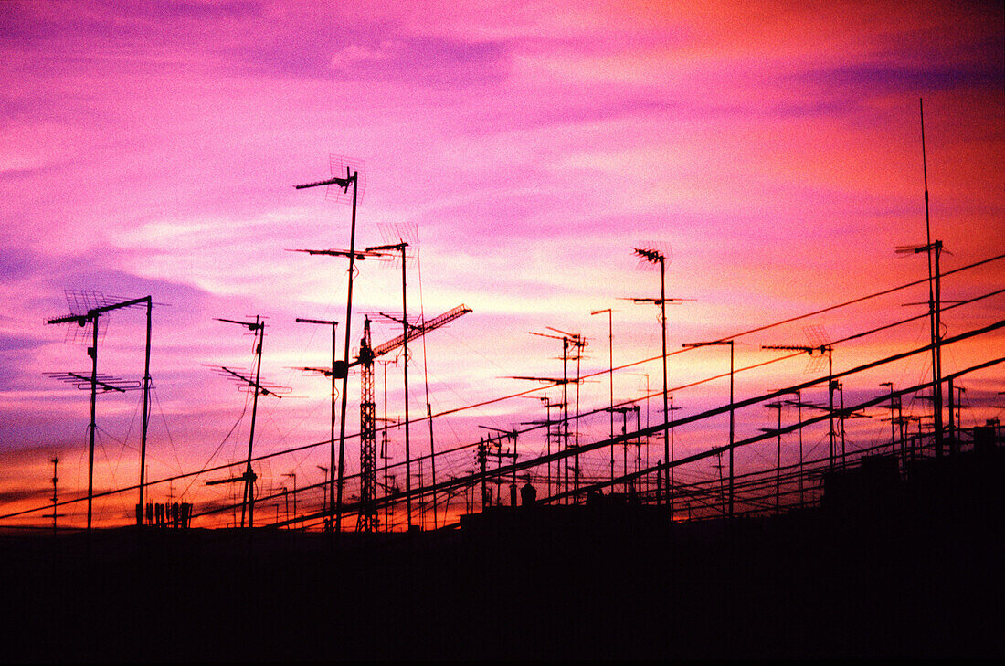  Antenna, Antennae, Antennas, Cities, City, Color, Colour, Communicate, Communication, Communications, Confused, Confusion, Dusk, Exterior, Horizontal, Industrial, Industry, Loneliness, Many, Obscurity, Outdoor, Outdoors, Outside, Pile, Piled-up, Purple, 
