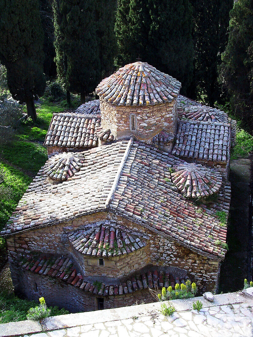 Church of Agios Nikolaos in Karitena town. Arcadia, Peloponnese. Greece