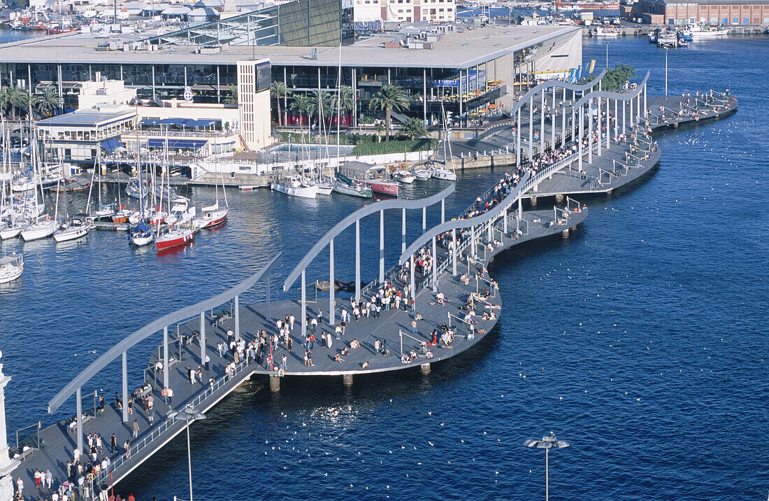 Rambla de Mar, Port Vell. Barcelona. Spain