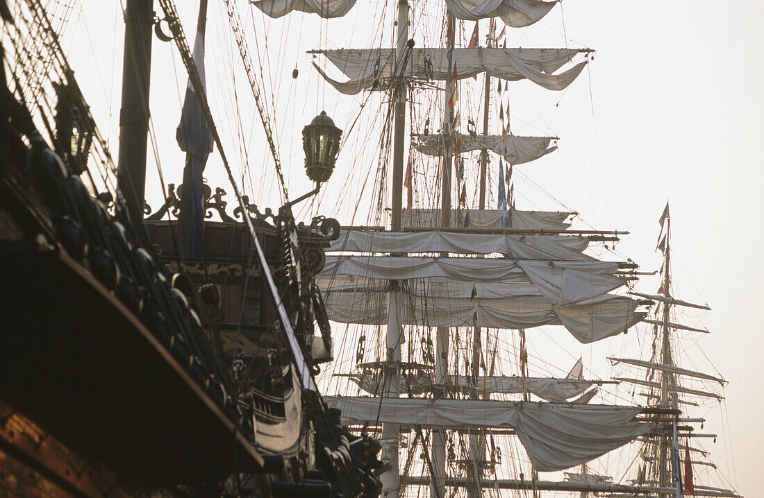 Rigging of Tall ship, SAIL 2005. Amsterdam, Holland