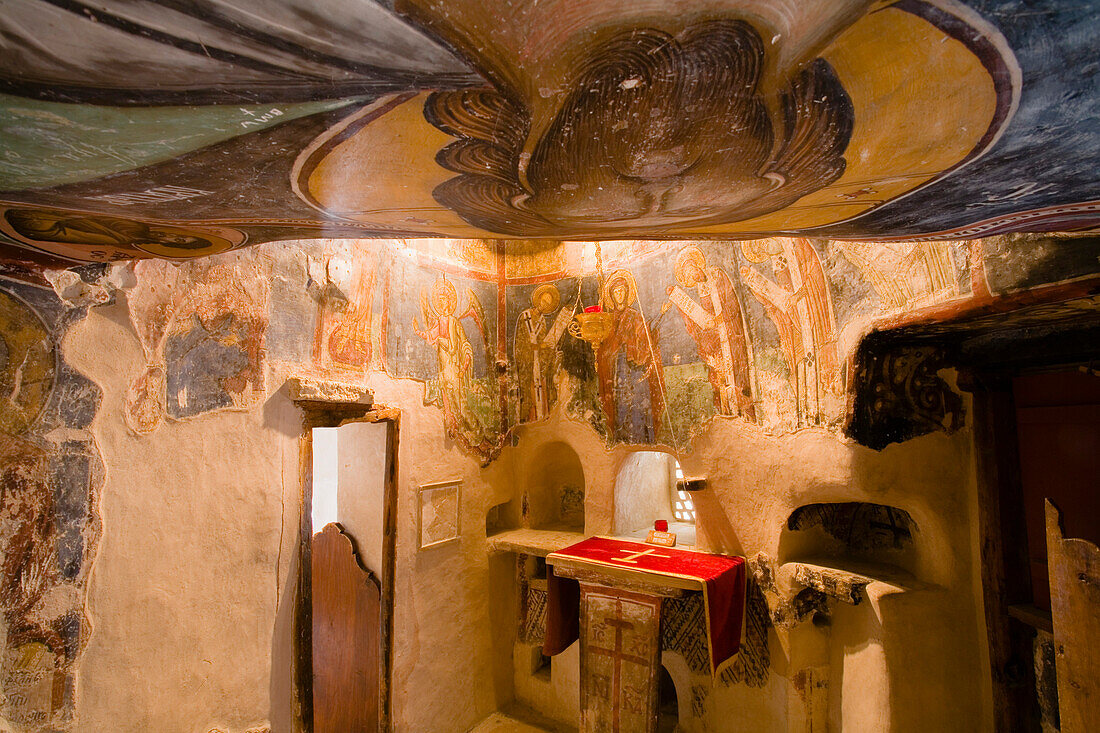 Fresko in Kloster Neofytos, UNESCO Weltkulturerbe, orthodox, bei Pafos, Südzypern, Zypern