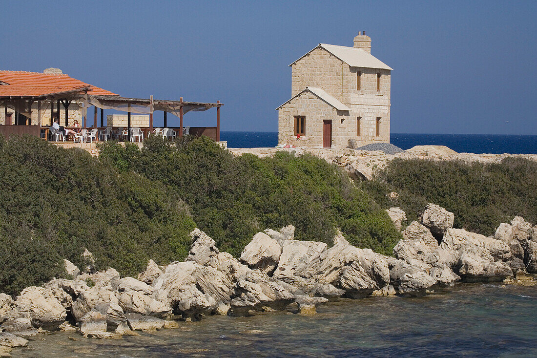 Restaurant, Sea Bird Restaurant an der Küste, Karpaz, Karpasia, Karpass Halbinsel, Nordzypern, Zypern
