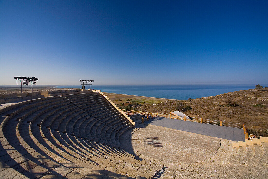 Kourion Theater in die antike Stadt Kourion, Archaeologie, Kourion, Südzypern, Zypern