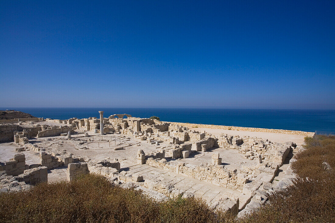 Ruine einer fruehchristlichen Basilika, Kirche, Antike Stadt von Kourion, Kourion, Archaeologie, Südzypern, Zypern