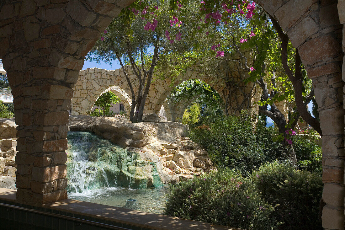 Waterfall at the Le Meridien Limassol Spa and Resort, hotel, Limassol, Cyprus