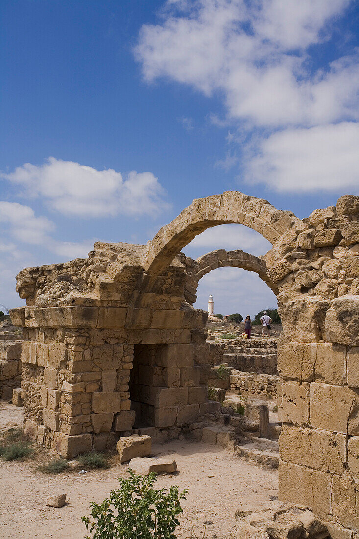 Saranta Colones, Byzantine castle ruins, Archaeological Park, Pafos, Cyprus