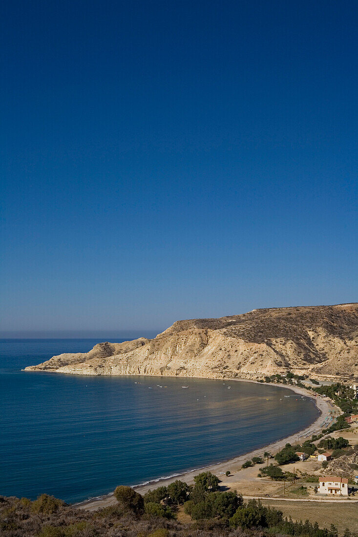 Coastal landscape at Pissouri beach, South Cyprus, Cyprus