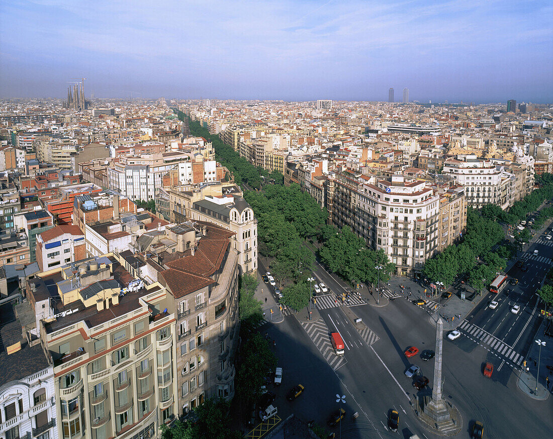 Passeig de Gràcia and Diagonal avenues. Barcelona. Spain