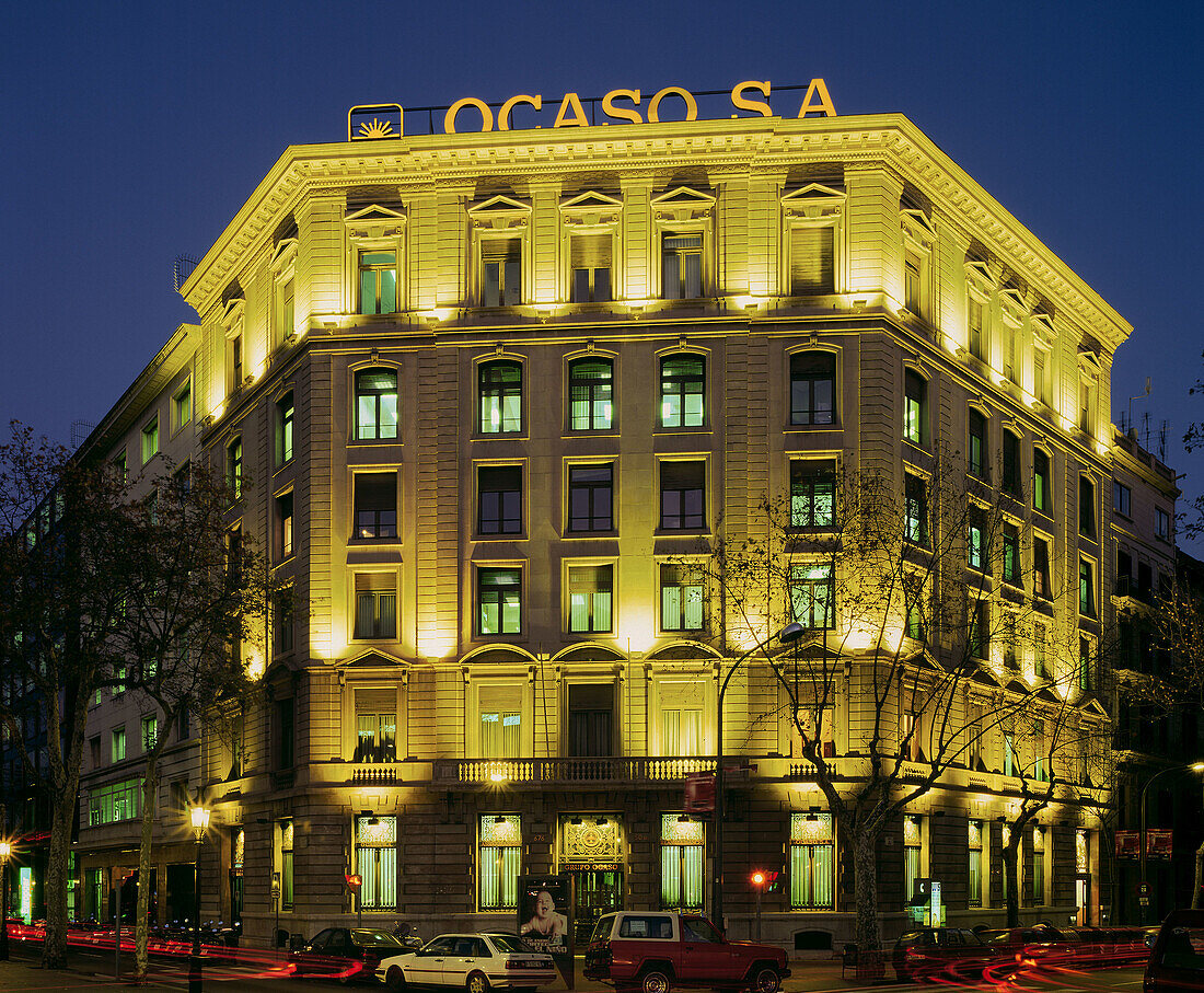 Façade. Gran Via. Barcelona. Catalonia. Spain.