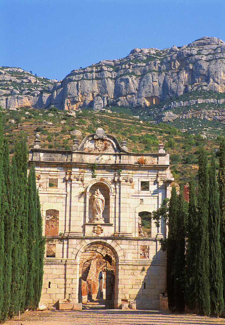 Ruins of Scala Dei Carthusian monastery. Tarragona province. Spain
