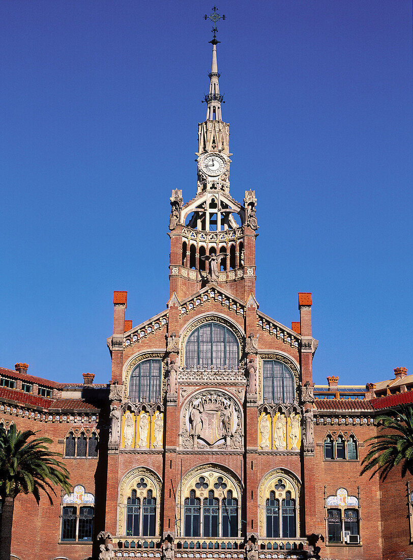 Hospital de Sant Pau (1902-1912 by Lluís Domènech i Montaner). Barcelona. Spain