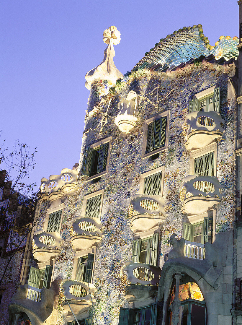 Batlló House by Gaudí (1904-1906). Barcelona. Spain