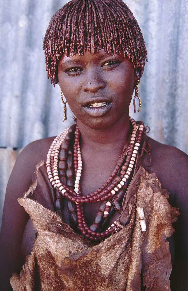 Woman of Hamer tribe. Ethiopia