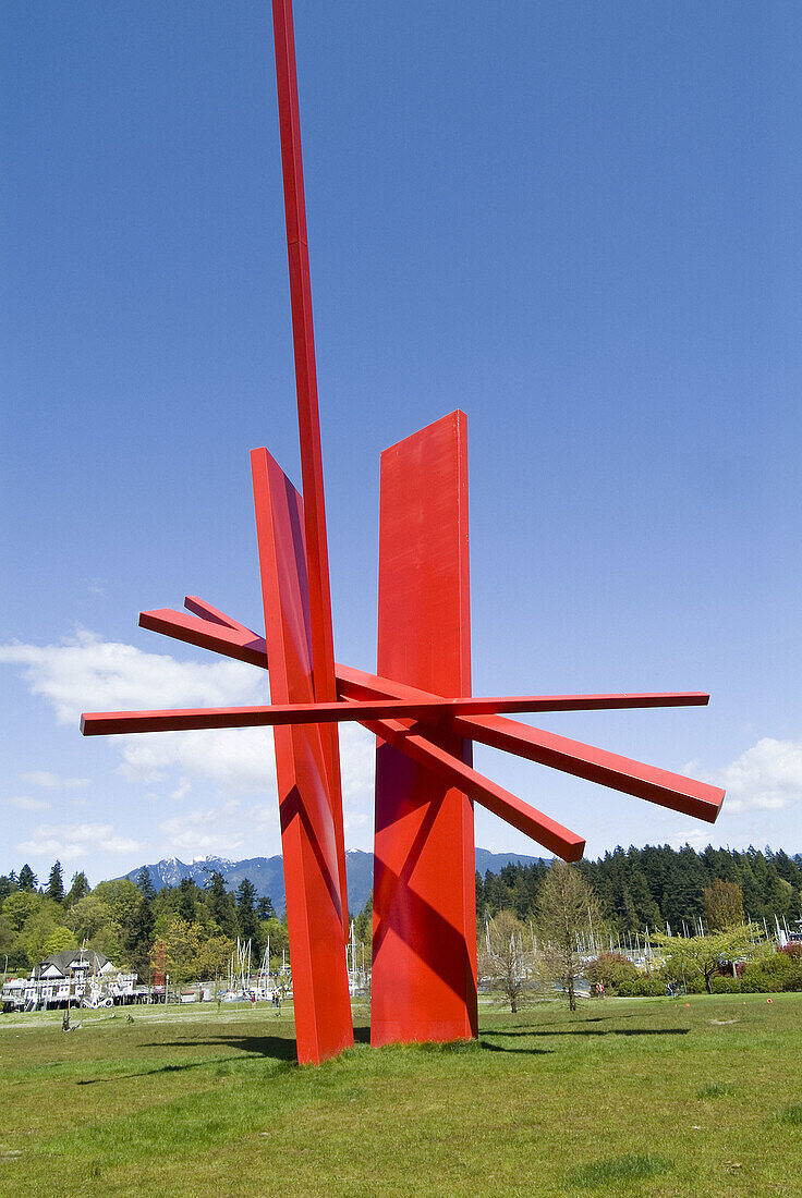 Sculpture Jaguar by American sculptor John Henry, part of the Vancouver Sculpture Biennale, Vancouver, BC