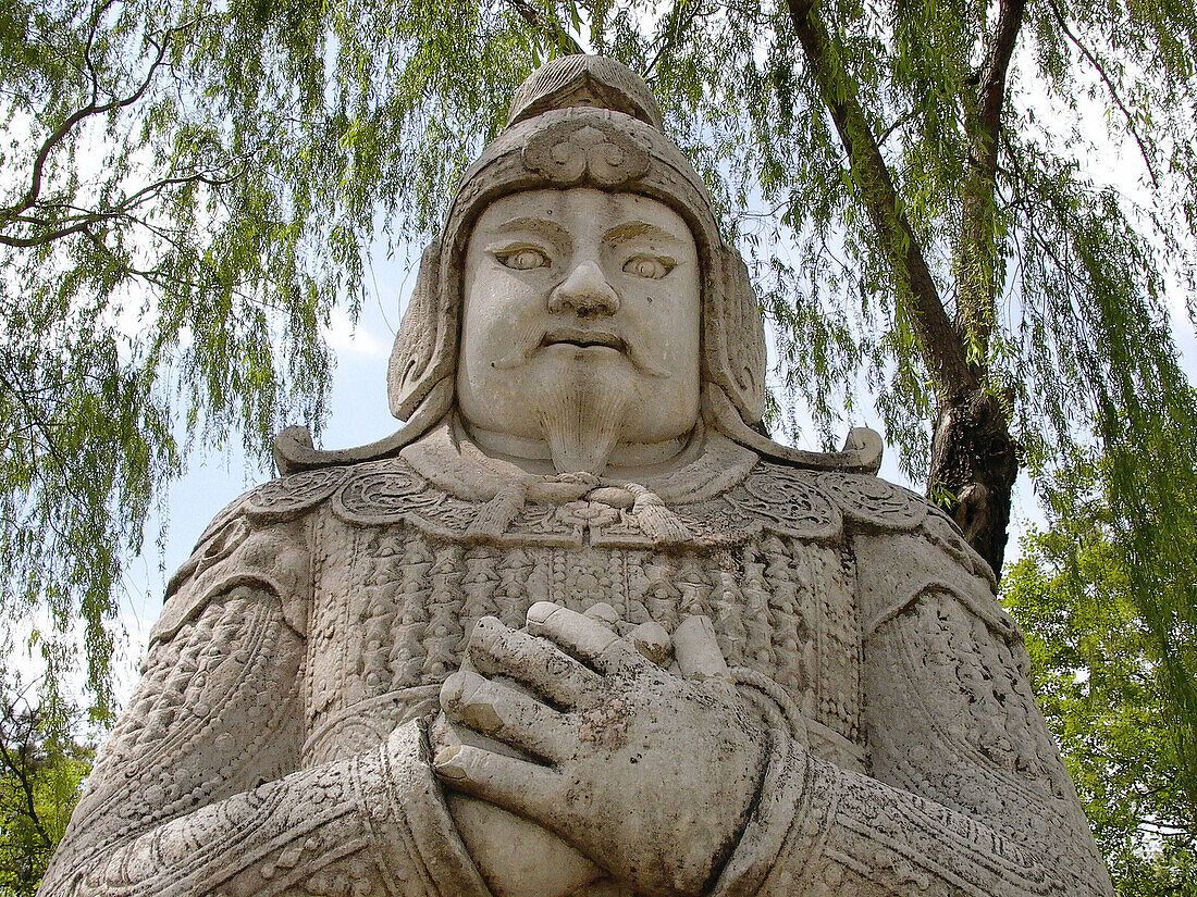 Statue at Ming Tombs complex. Beijing. China