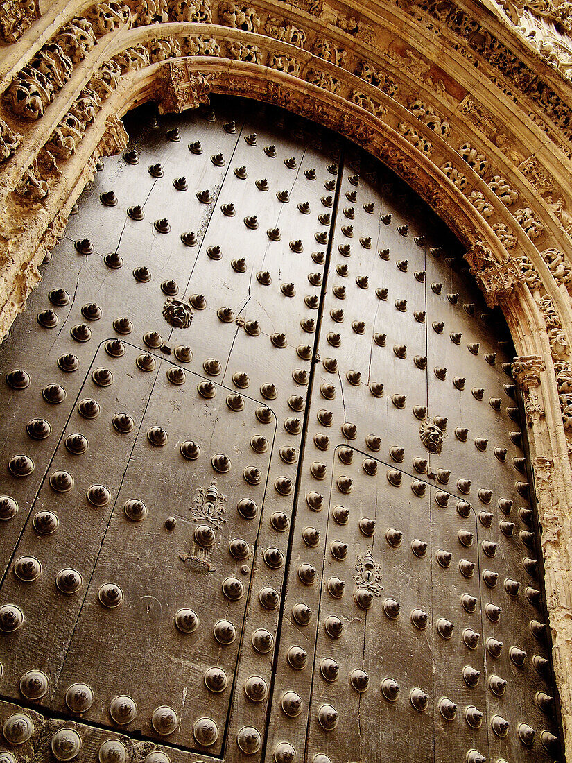 Door of the cathedral. Málaga. Spain