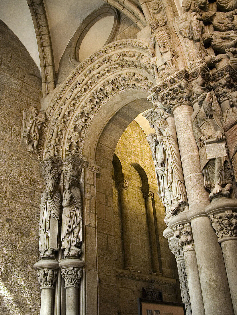 Portico de la Gloria. Santiago Cathedral. Compostela (Coruña) Galicia. Spain