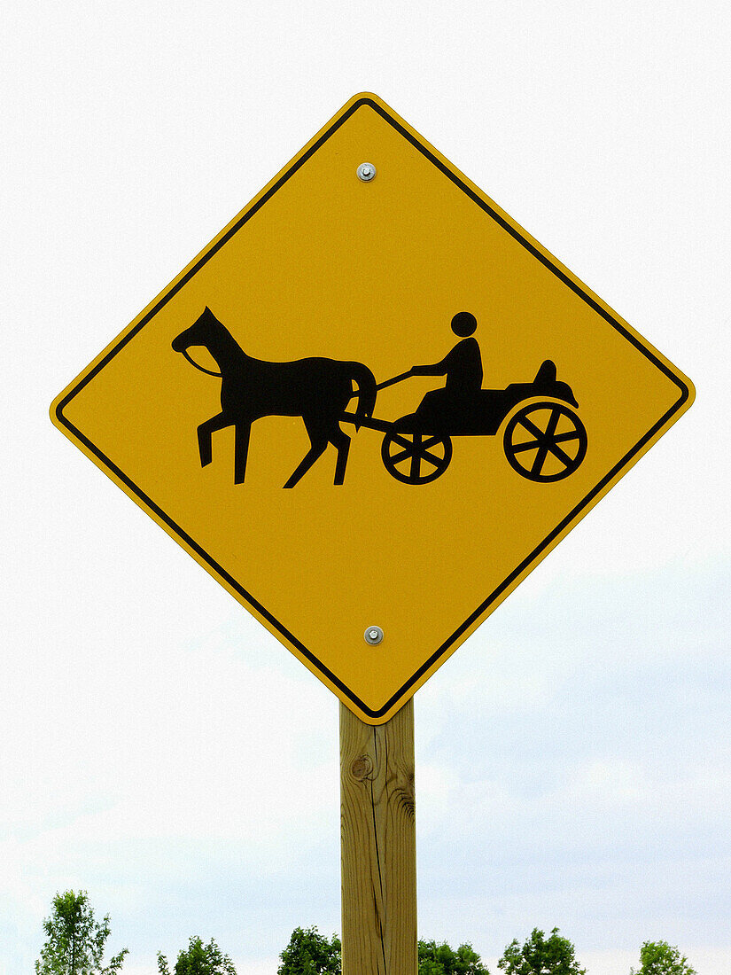 Traffic Sign. Menonite Country (Ontario) Canada