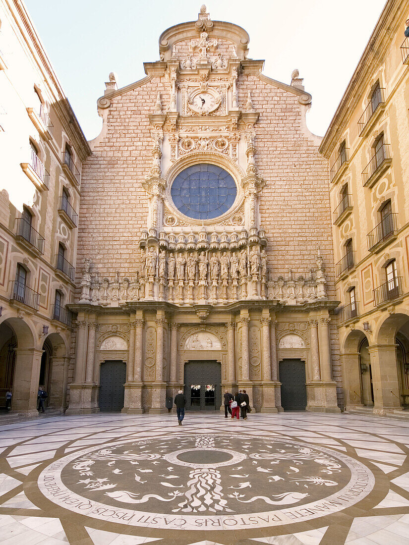 Entrance to the Basilica. Montserrat Monastery. Barcelona. Spain