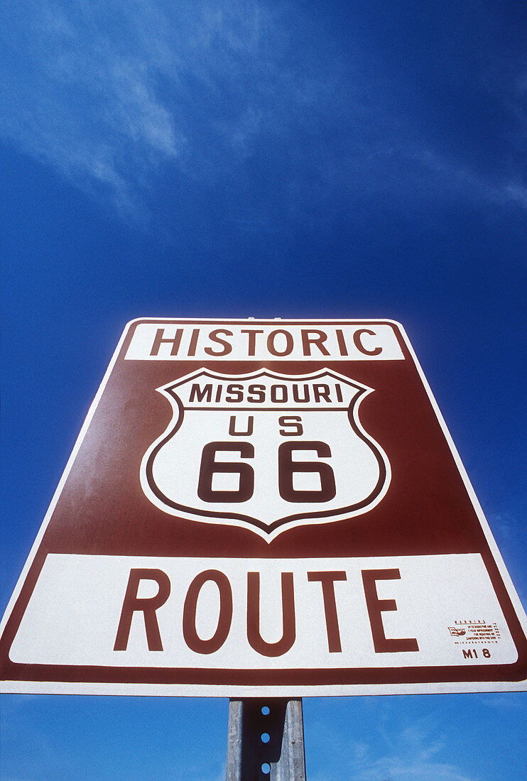 Route 66 sign. Missouri, USA
