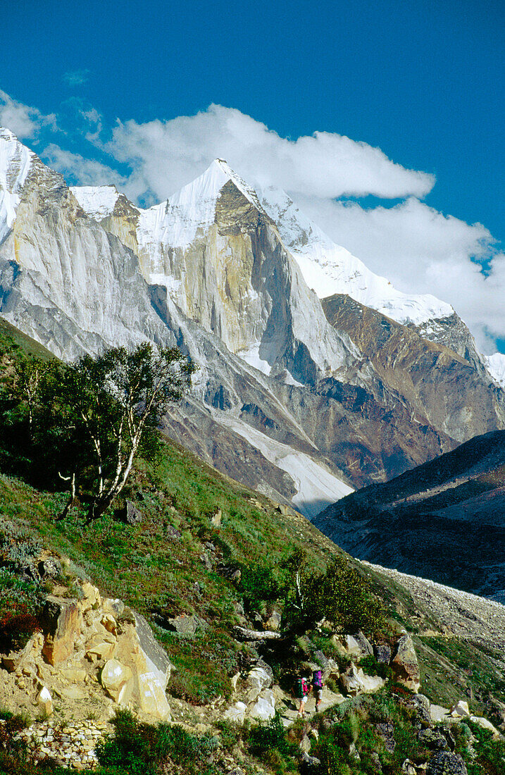 Gangotri-Tal in Garhwal, dem entlegensten Bezirk des Bundesstaates Uttar Pradesh. Indien