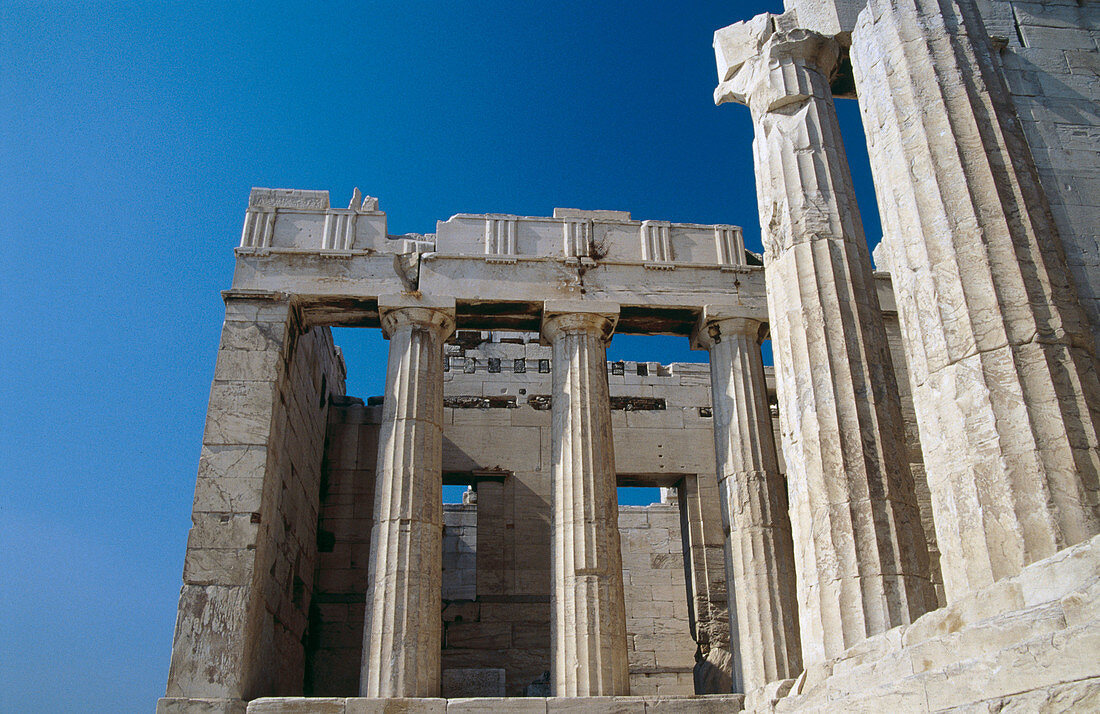 Propylaia auf der Akropolis. Athen, Griechenland