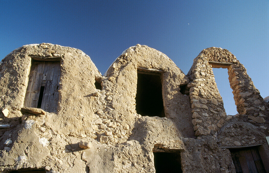 Ghorfas (granaries) dating 18th century. Metameur, Medenine. Tunisia