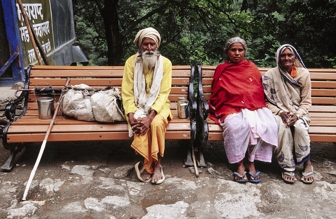 Pilger nach Kedarnath. Himalaya Garhwal, Uttarakhand. Uttar Pradesh. Indien