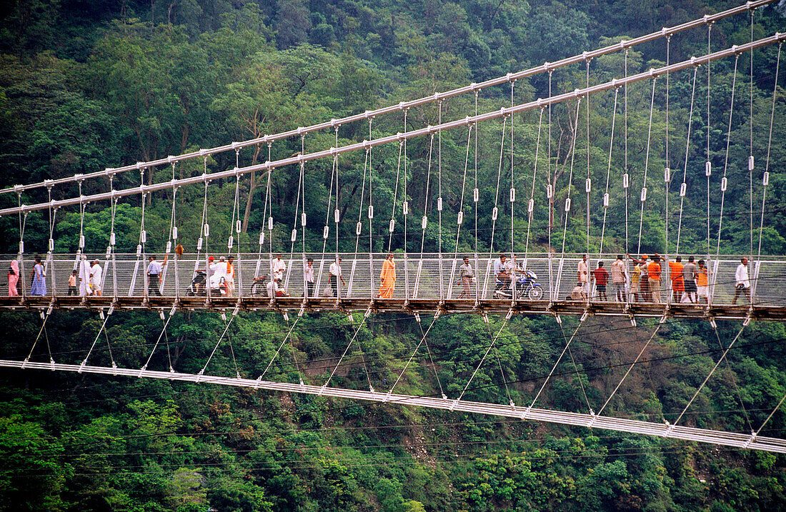 Ramjhula-Brücke. Rishikesh. Uttar Pradesh. Indien