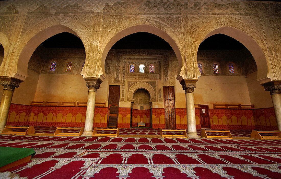 Oratory of the Bou Inania medersa (S.XIV). Fez. Morocco.