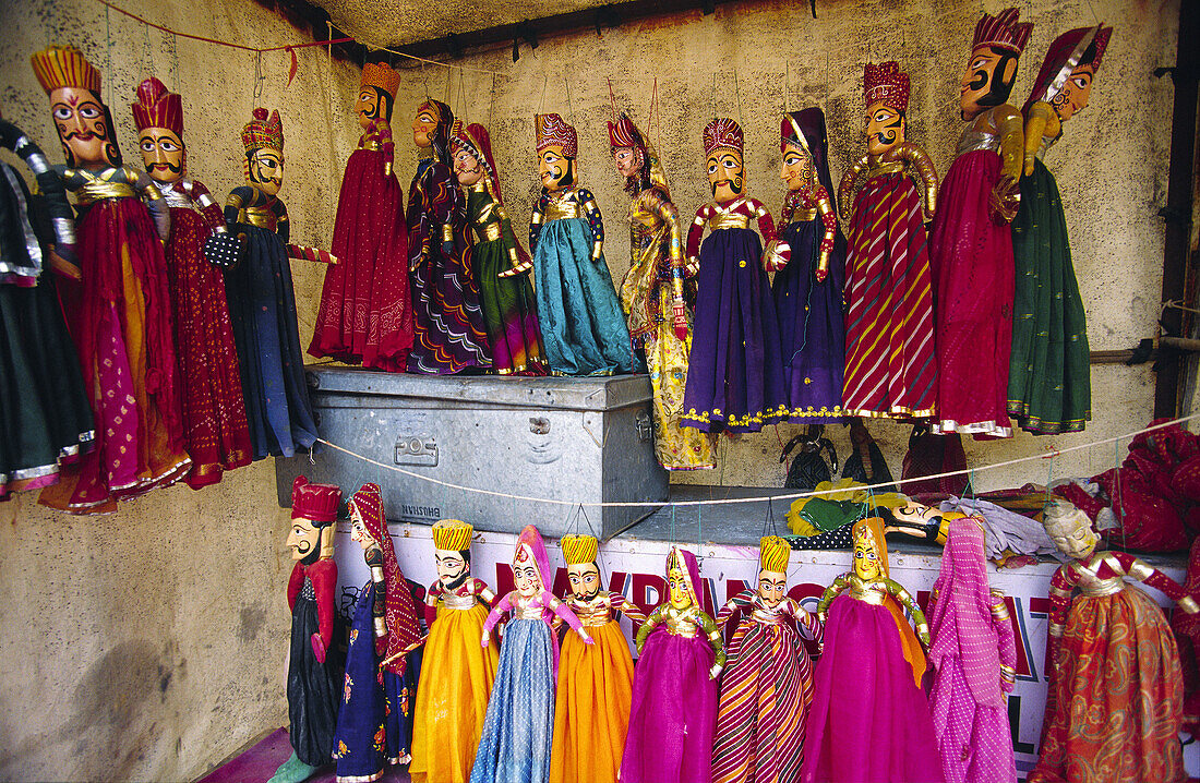 Typical dolls. Meherangarh fortress. Jodhpur. Rajasthan. India.