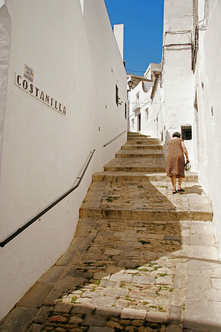 Typical streets. Vejer de la Frontera. Cádiz province. Andalucía. Spain.