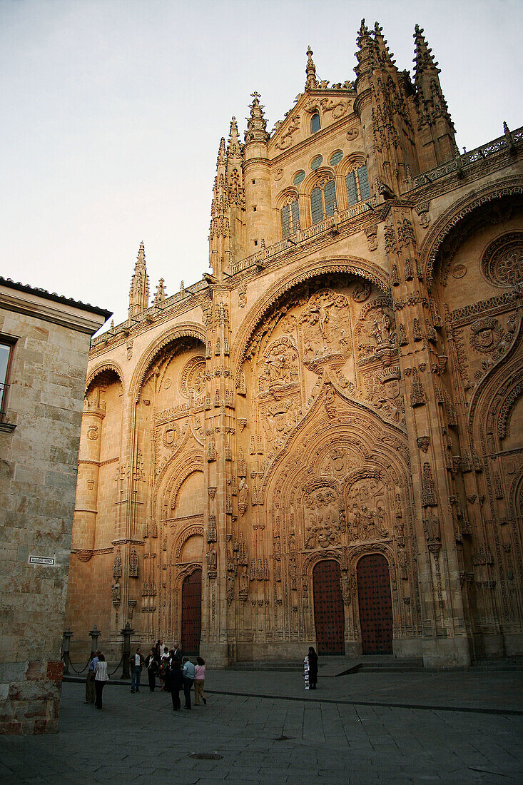 Façade of cathedral, Salamanca. Castilla-León, Spain