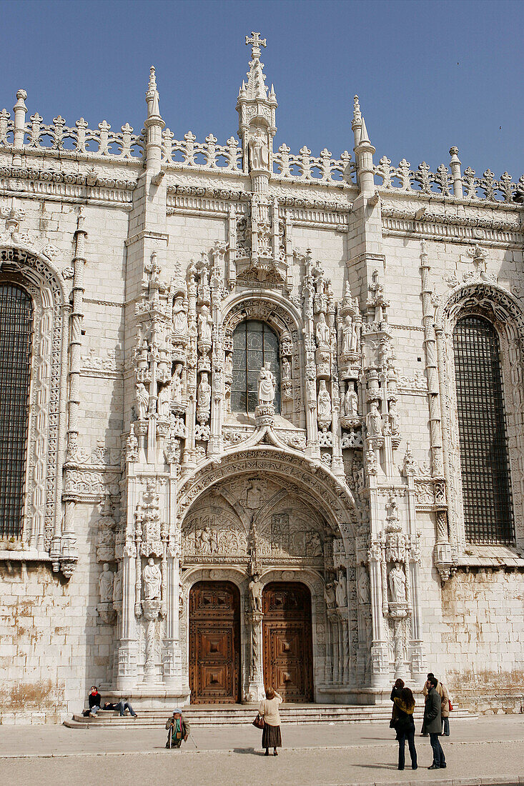 Monastery of the Hieronymites South façade, Belem, Lisbon. Portugal