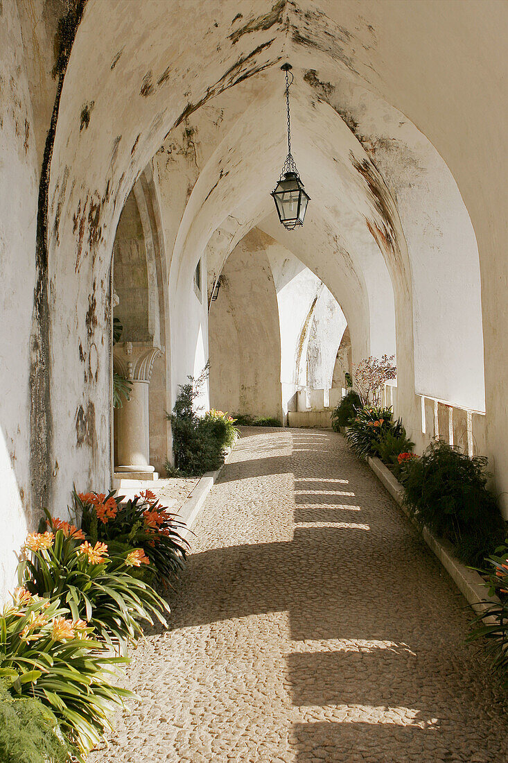 Gallery of the Pena National Palace, Sintra. Portugal