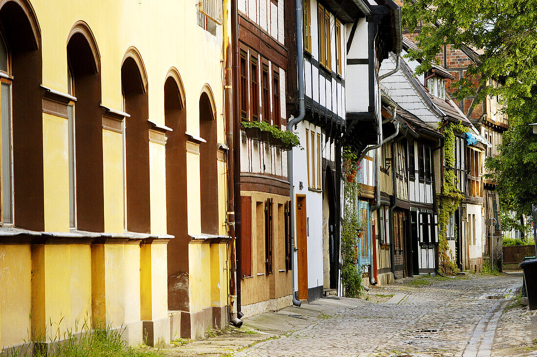 Timberwork houses. Saxony Anhalt. Quedlinburg. Germany