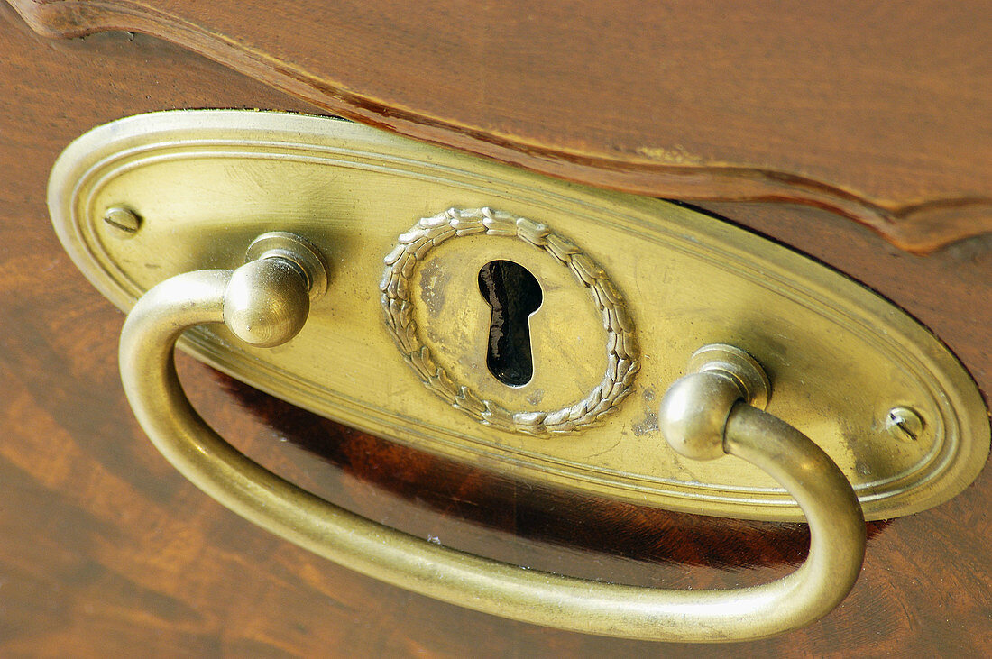  Aged, Close up, Close-up, Closeup, Color, Colour, Concept, Concepts, Detail, Details, Drawer, Drawers, Furniture, Golden, Handle, Handles, Horizontal, Indoor, Indoors, Inside, Interior, Keyhole, Keyholes, Lock, Locked, Locks, Metal, Old, One, Security, L