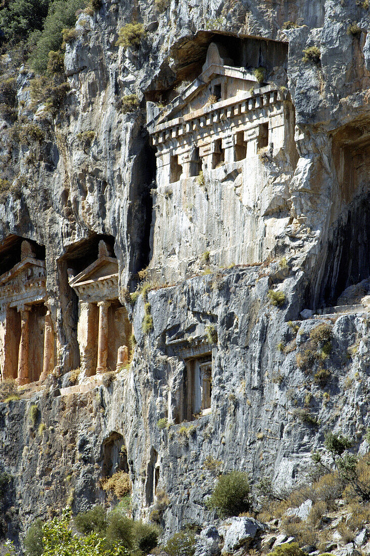Lycian rock tombs of Dalyan. Turkey