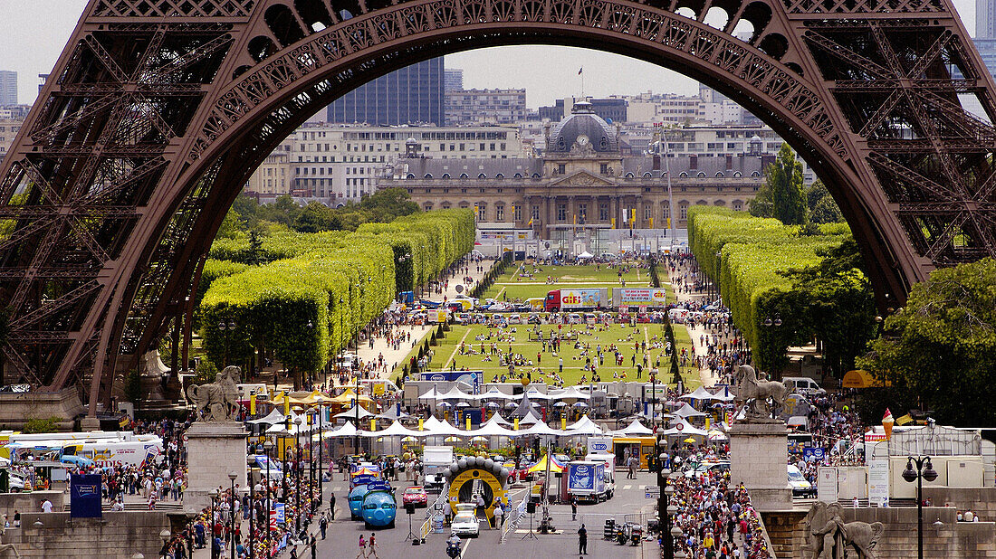 Start of the Tour de France at the Eiffel tower. Paris. France