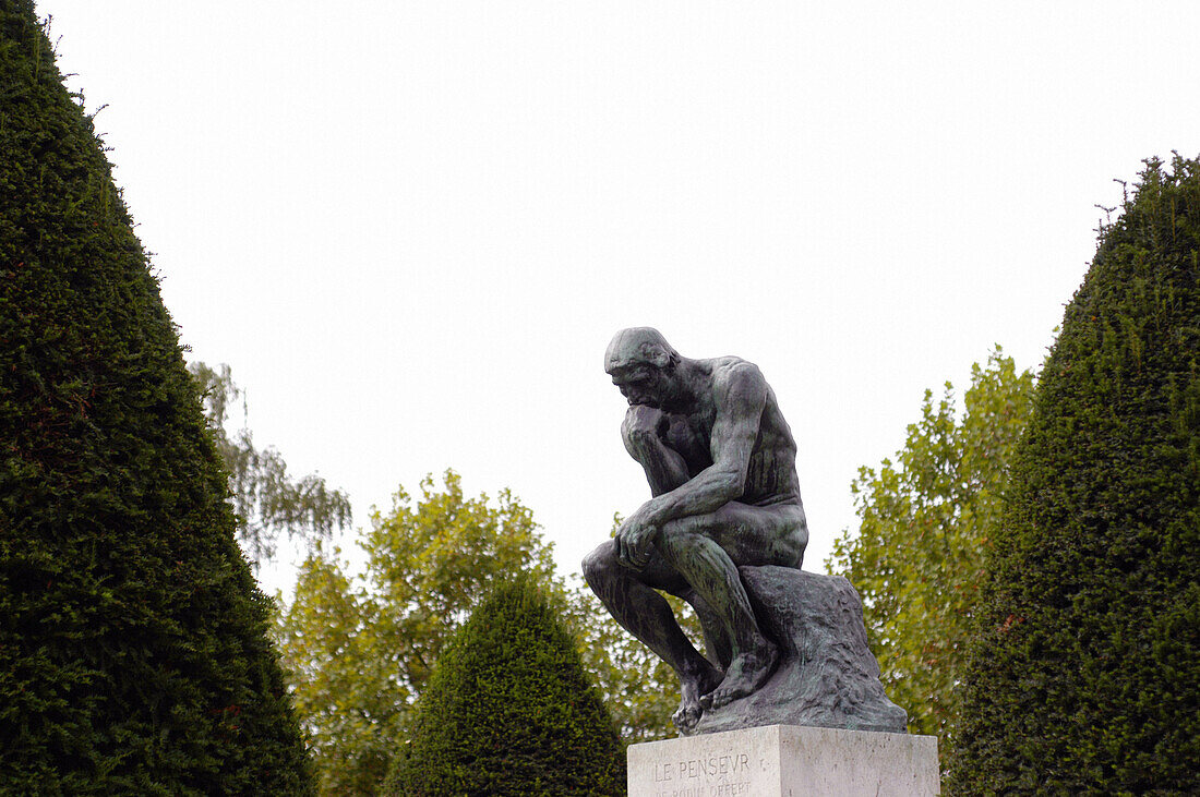 The Thinker by Rodin at the Rodin Museum. Paris. France
