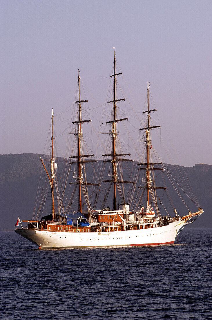 Gûlet (Turkish yacht) on the Aegean Sea near Bodrum. Bodrum. Turkey