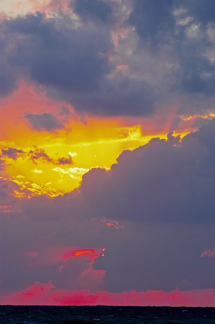 Sunset with clouds. Tarifa. Andalucia. Spain