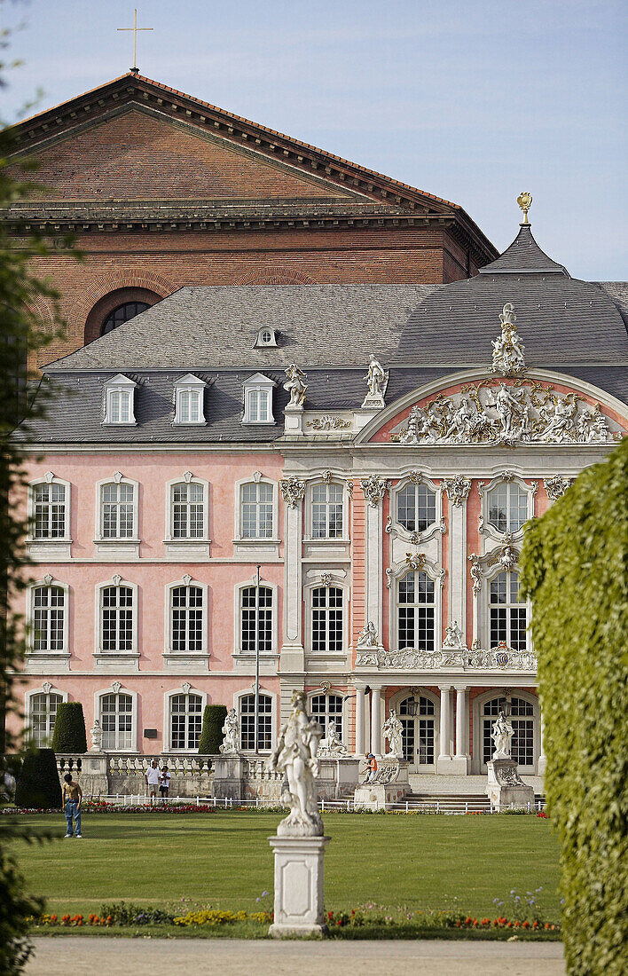 Roccoco facade of the Electoral Palace. Trier. Moselle River Valley. Germany