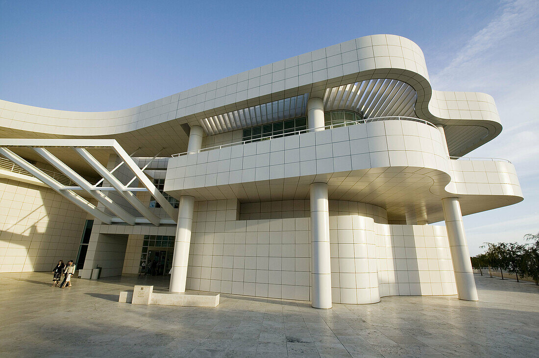 Modern architecture of the Getty Center. Los Angeles. California. United States