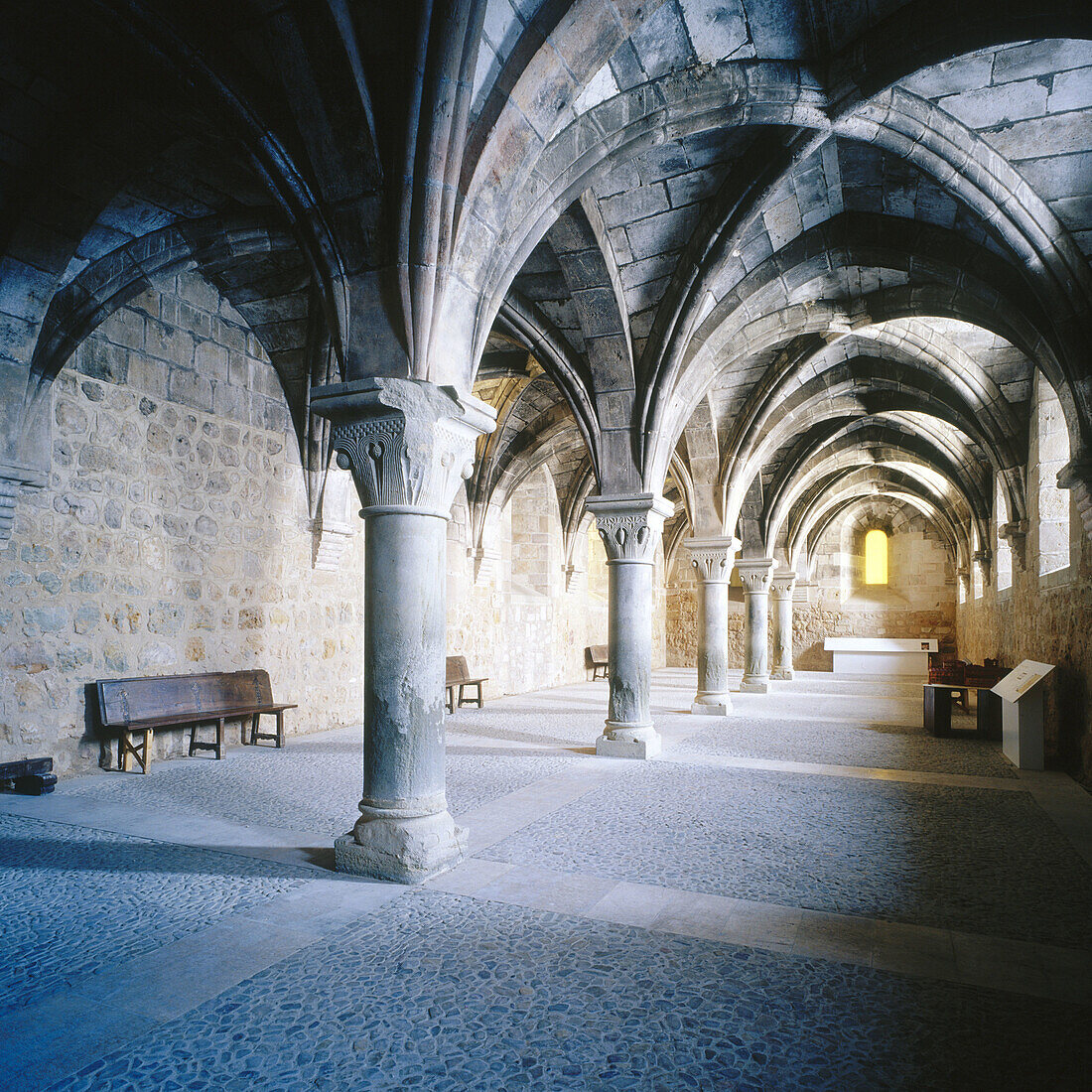 Room in the monastery of Santa Maria de Huerta. Soria province, Castilla-León, Spain